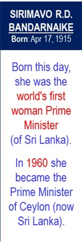 Sirimavo_Bandarnaike_Birth_Apr-17